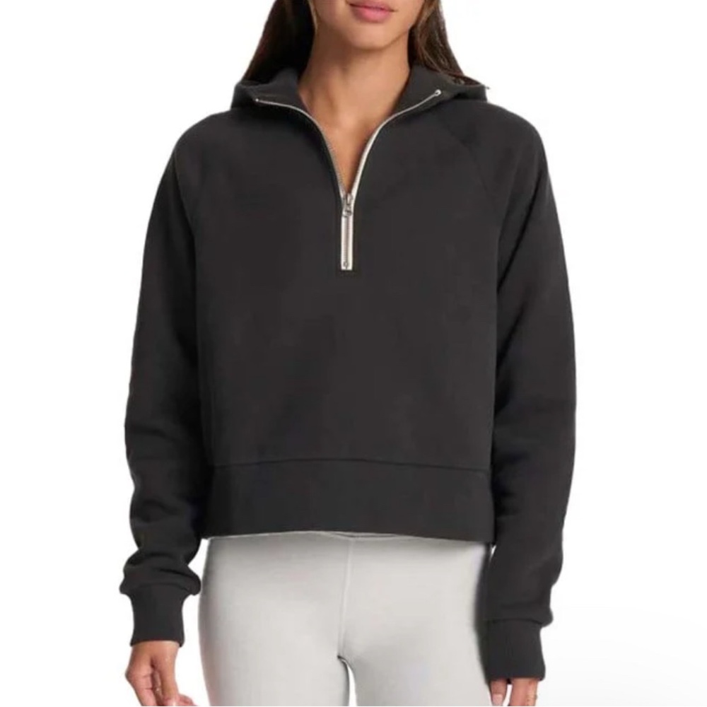 Women's Black Half-Zip Sweatshirt